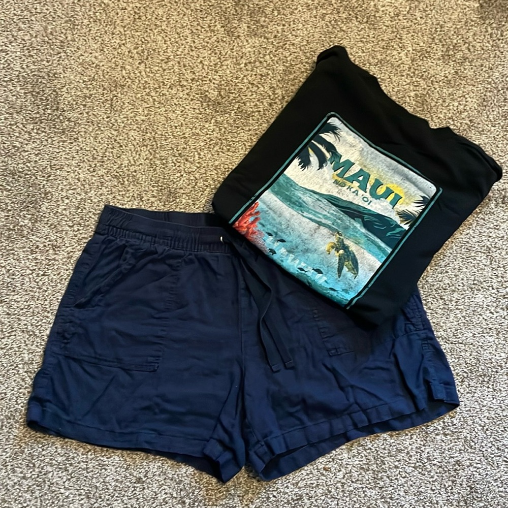 XL Beach Shirt and Shorts